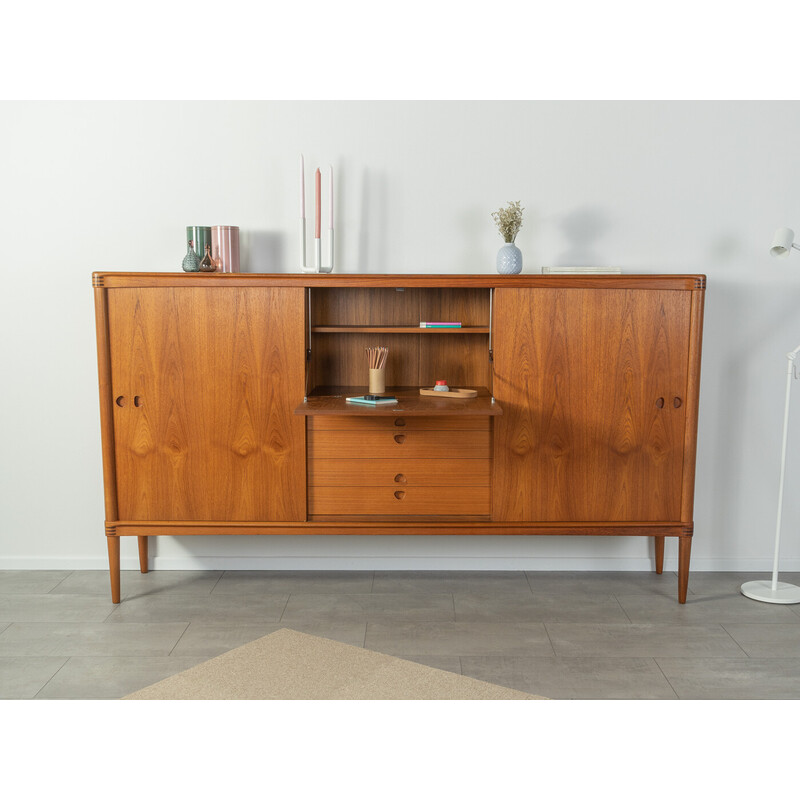 Vintage highboard met twee schuifdeuren van Bramin, jaren 1960