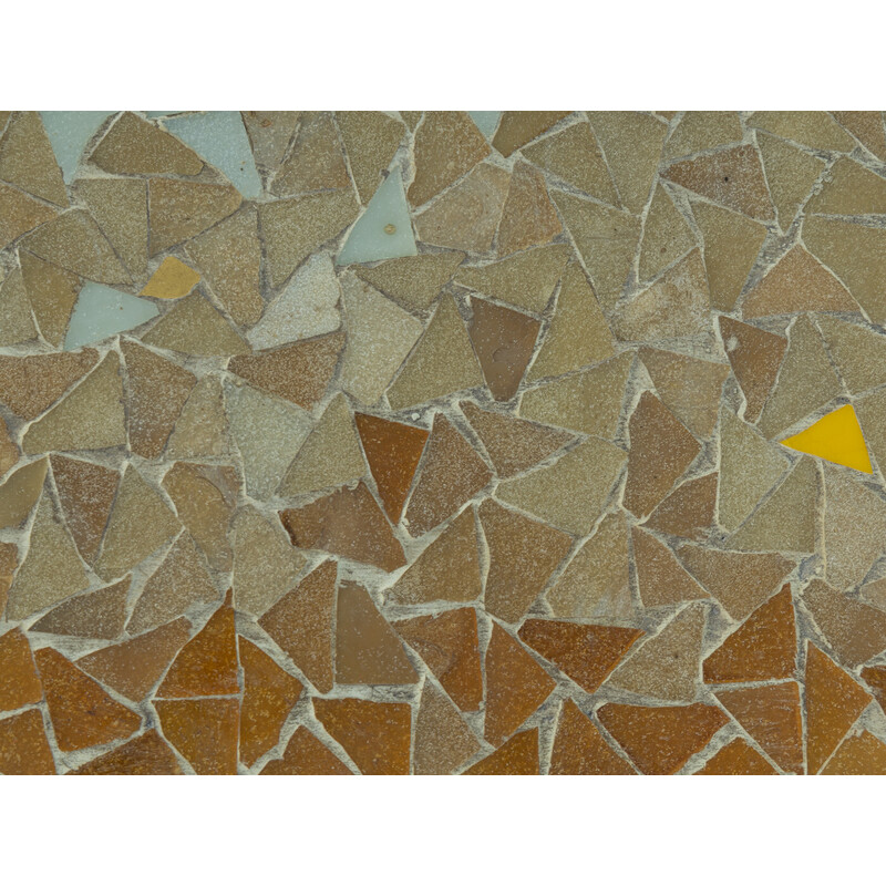 Mesa de centro de mosaico vintage de Ilse Möbel, Alemania años 50