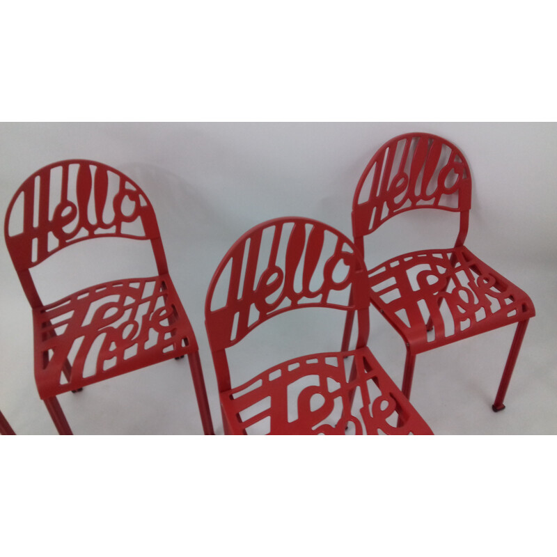 Set of 4 Artifort "Hello There" chairs, Jeremy HARVEY - 1960s