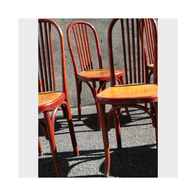 Set of 6 Fischel  bistro chairs - 1950s