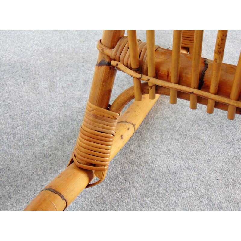 Vintage bamboo rocking chair