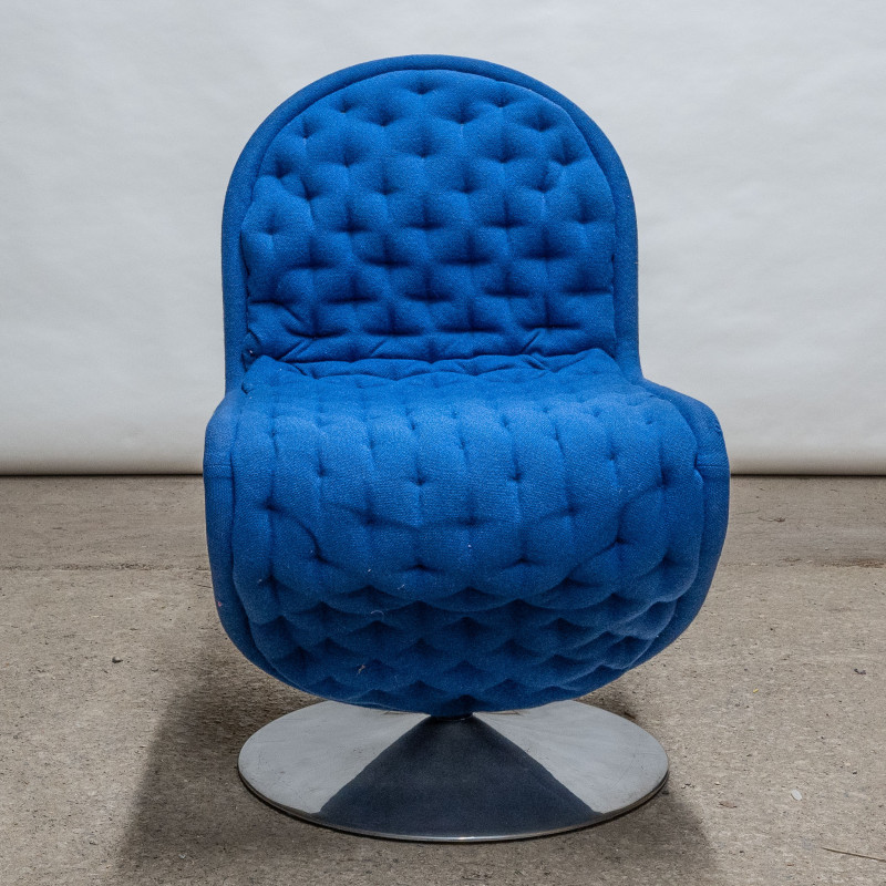 Juego de 4 sillas vintage System 123 de Verner Panton para Fritz Hansen, 1970