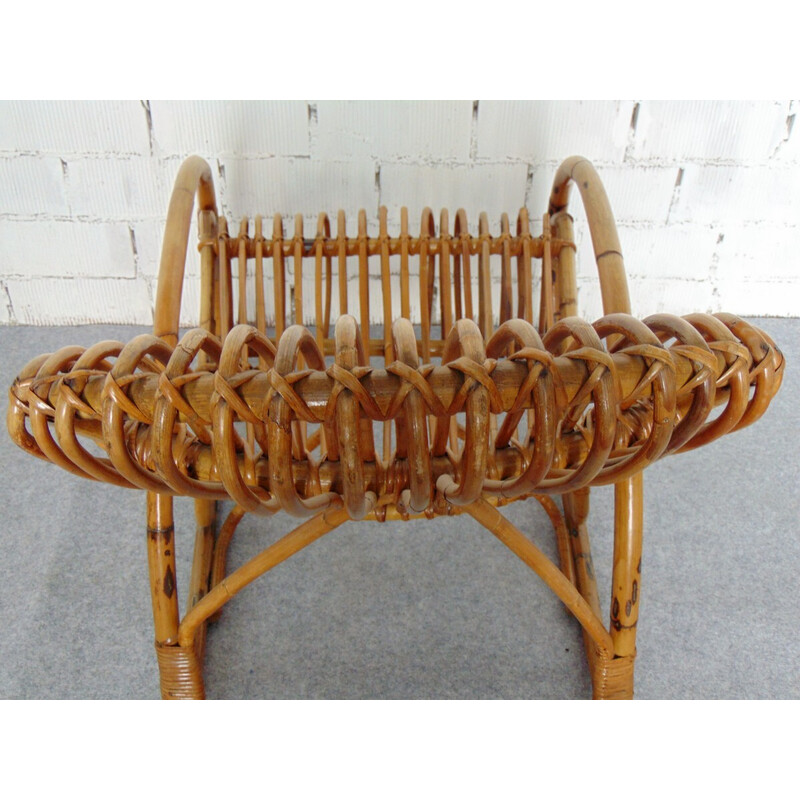 Vintage-Schaukelstuhl aus Bambus