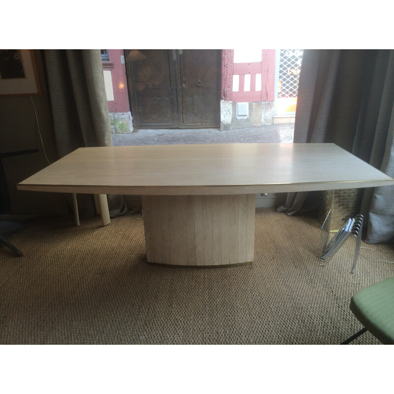Dining table in Travertine - 1970s