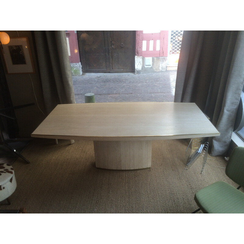 Dining table in Travertine - 1970s