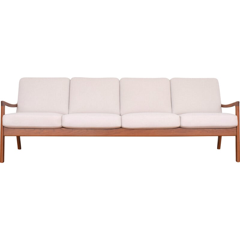 Danish vintage teak Senator four-seater sofa by Ole Wanscher for France and Son, 1960s