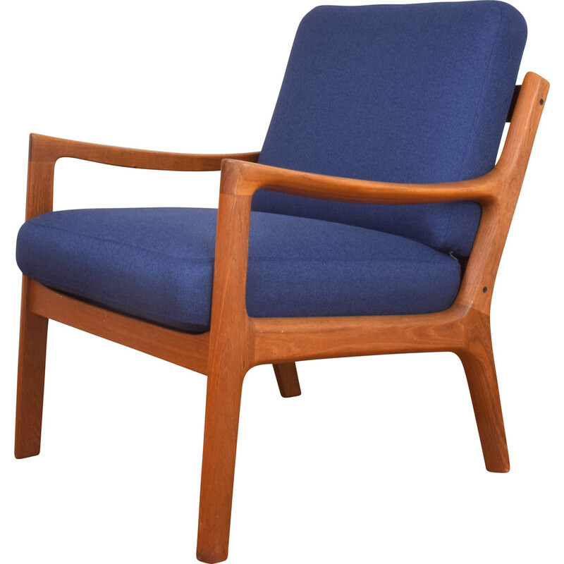 Poltrona danese vintage Senator in teak di Ole Wanscher per Cado, 1960