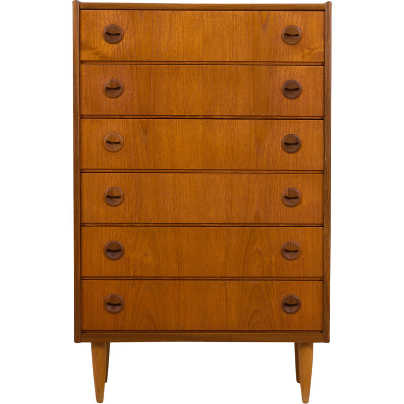 Danish mid century teak chest of drawers by Kai Kristiansen, 1960s