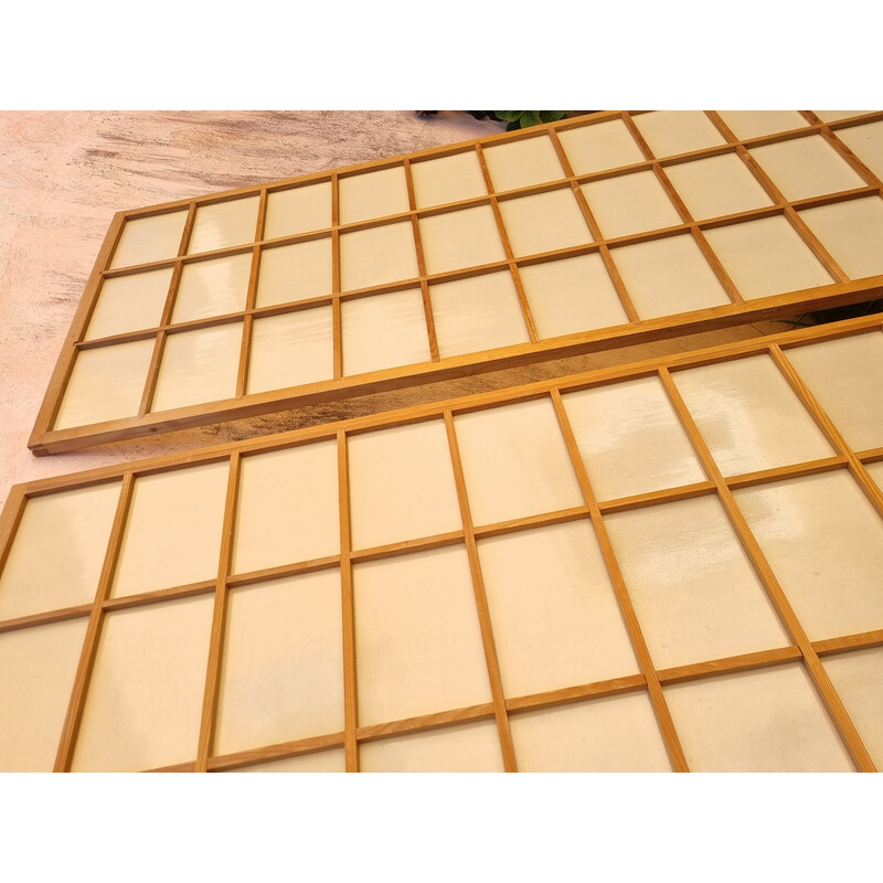 Pair of vintage Japanese panels