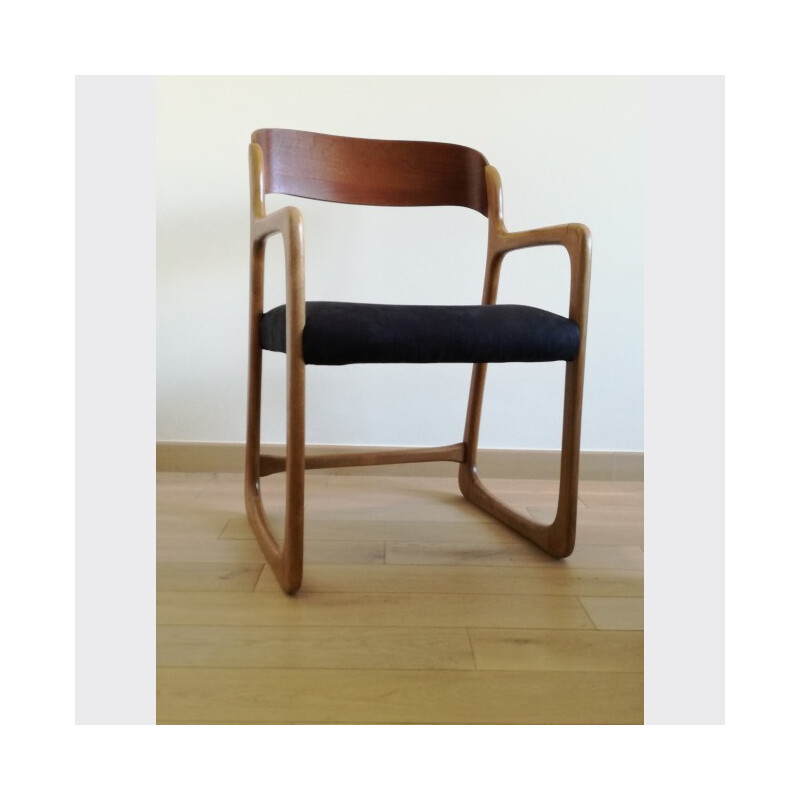 Baumann "Traîneau"  chair in beech - 1960s