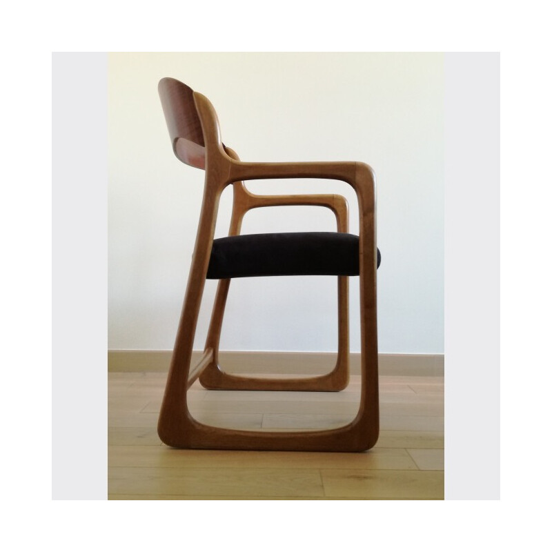 Baumann "Traîneau"  chair in beech - 1960s