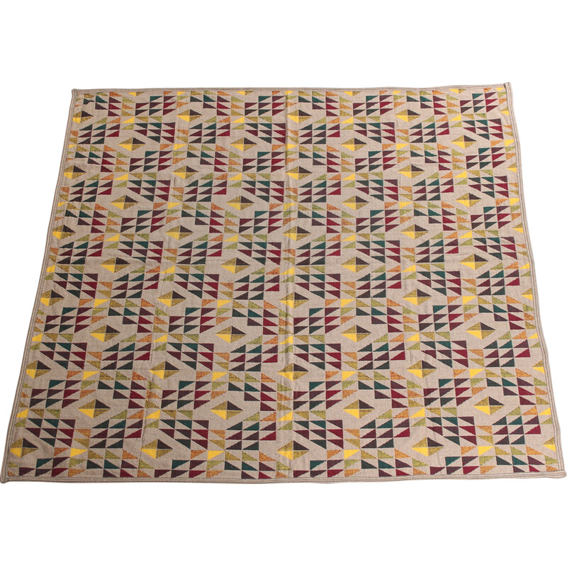 Vintage geometric rug, Netherlands 1950s