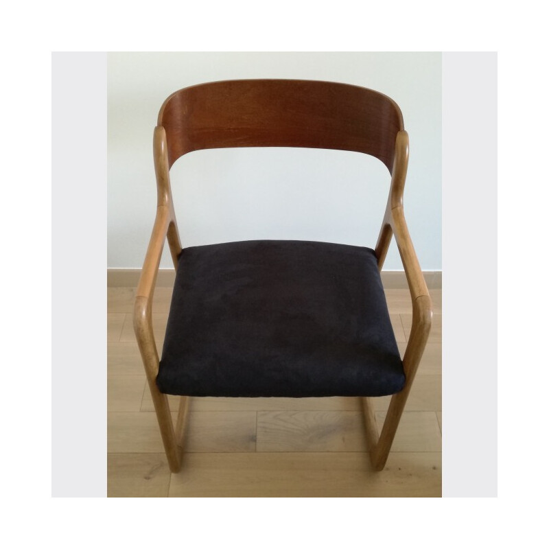 Baumann "Traîneau"  chair in beech - 1960s