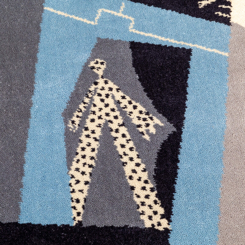 Vintage floor rug "Arlequin ymujer con colar" for Desso, Netherlands 1990s