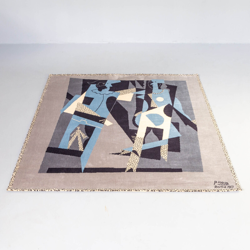 Vintage floor rug "Arlequin ymujer con colar" for Desso, Netherlands 1990s
