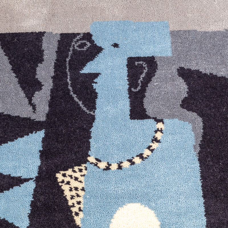 Vintage floor rug "Arlequin ymujer con colar" for Desso, Netherlands 1990s