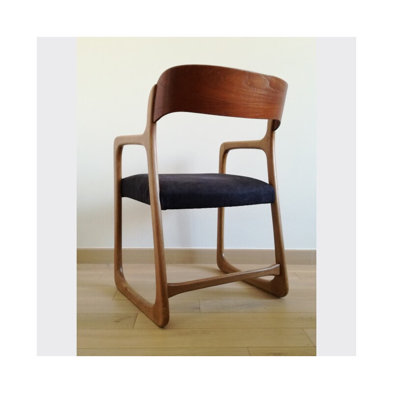 Baumann "Traîneau"  chair in beech - 1960s