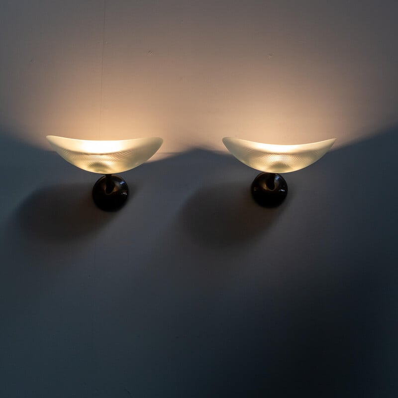 Pair of vintage "Tobe 35 Parete" wall lamps by Ernesto Gismondi for Artemide
