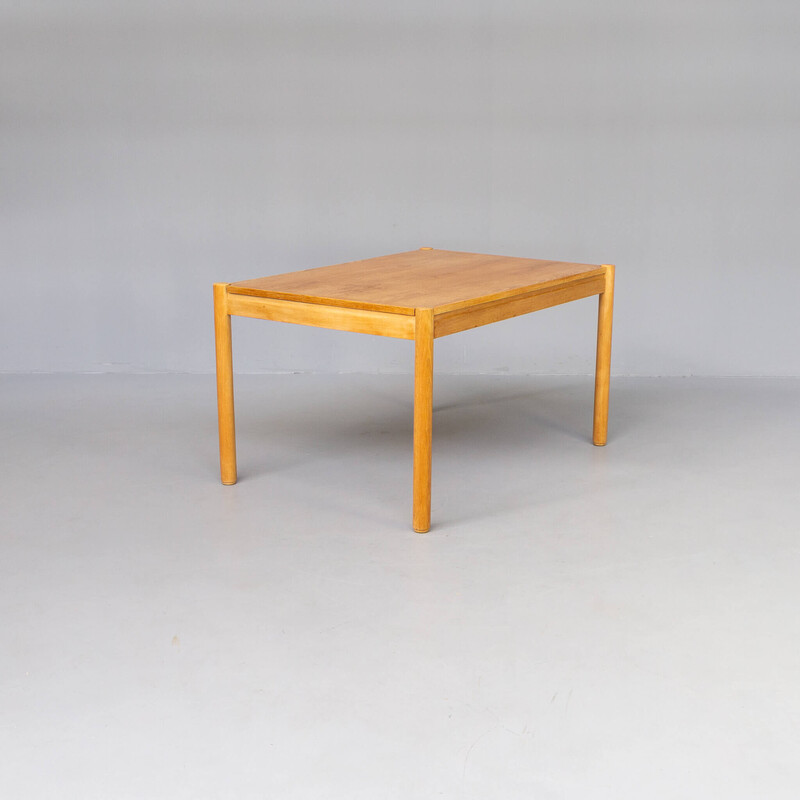 Table scandinave vintage en placage de bois de chêne par Vico Magistretti