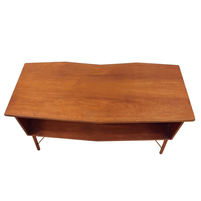 Danish teak and beech desk -1950s