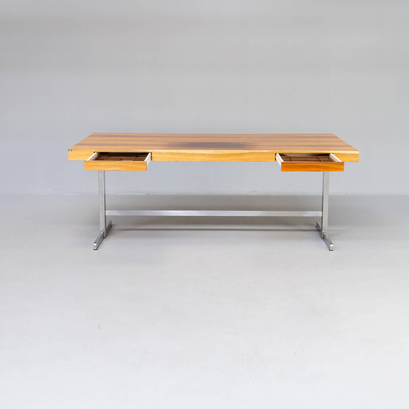 Mesa de escrita "Bus", 1970s Vintage executive wenge veneer