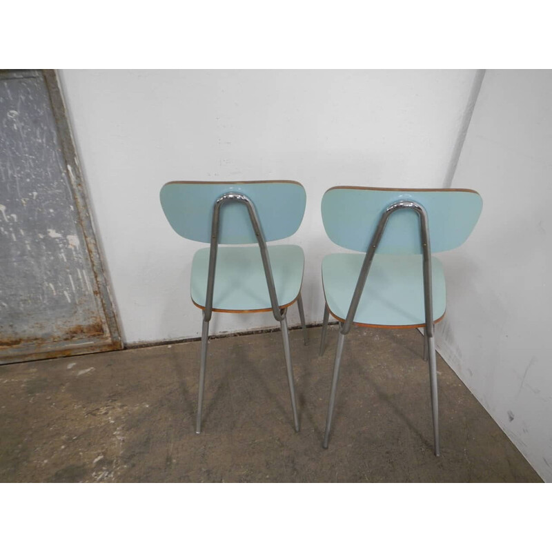 Ein Paar Vintage-Stühle aus gepresstem Holz