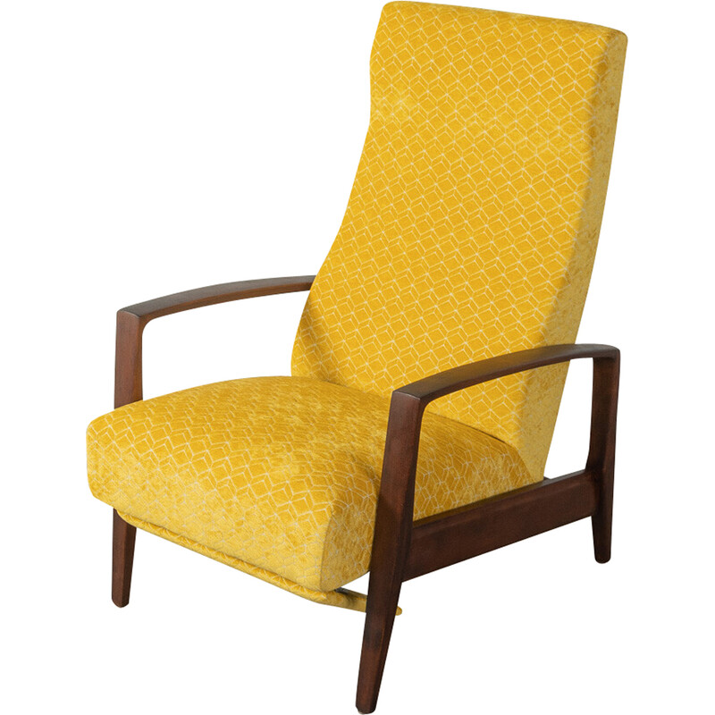 Vintage armchair with frame in beechwood, 1960s