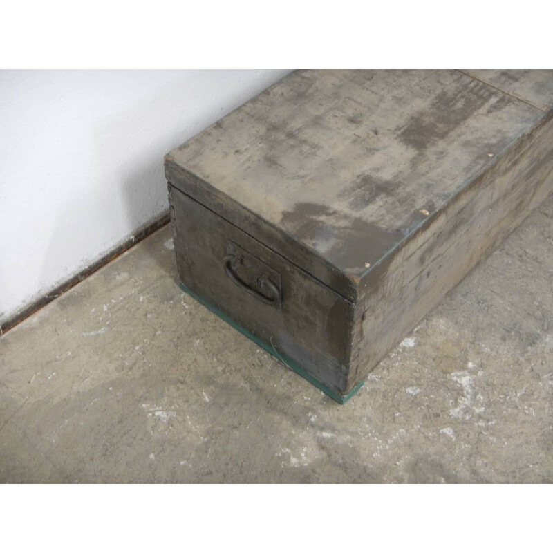 Vintage gray painted fir trunk