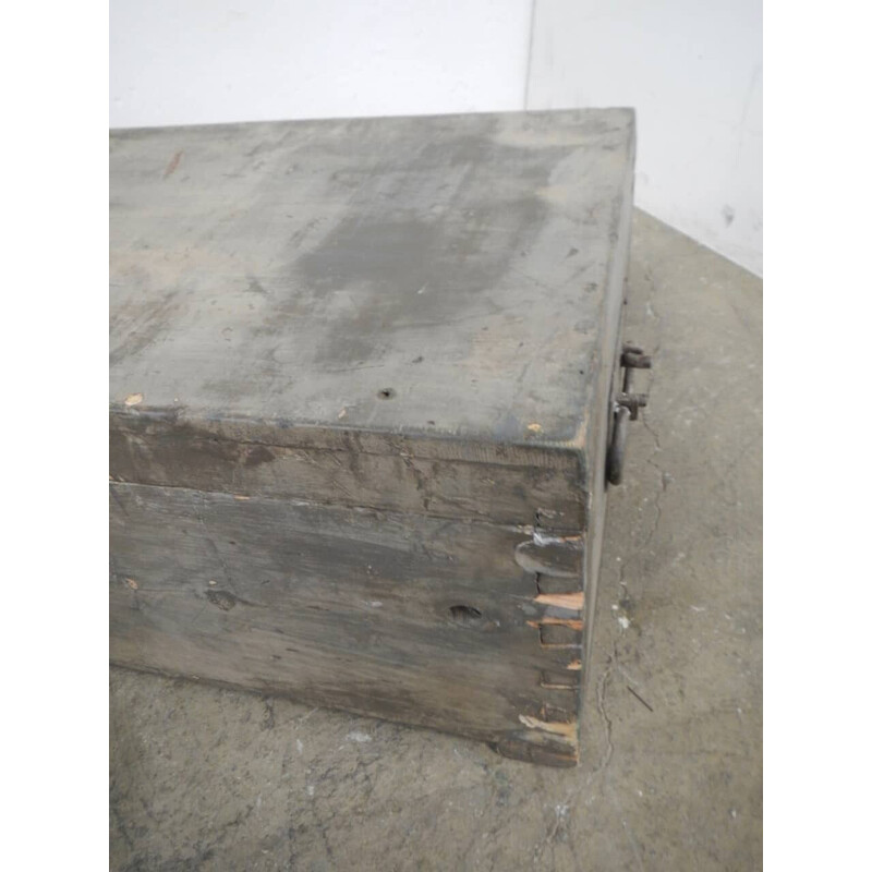 Vintage gray painted fir trunk