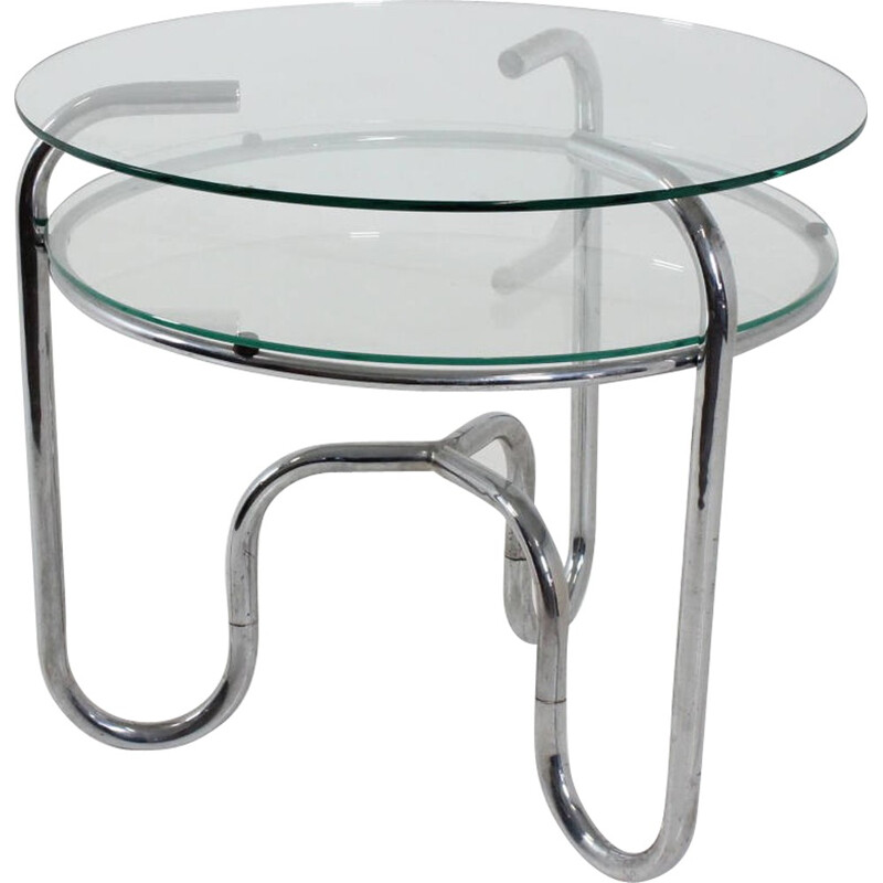 Vintage chrome steel tubular table, 1930