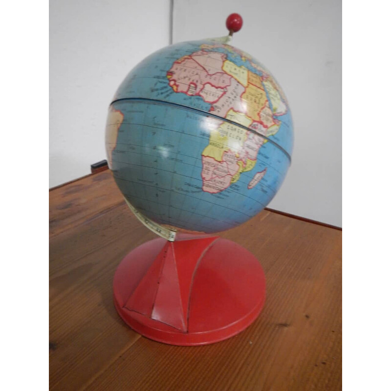 Vintage working tin globe