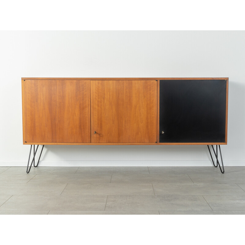 Vintage walnut sideboard with three doors, Germany 1960s