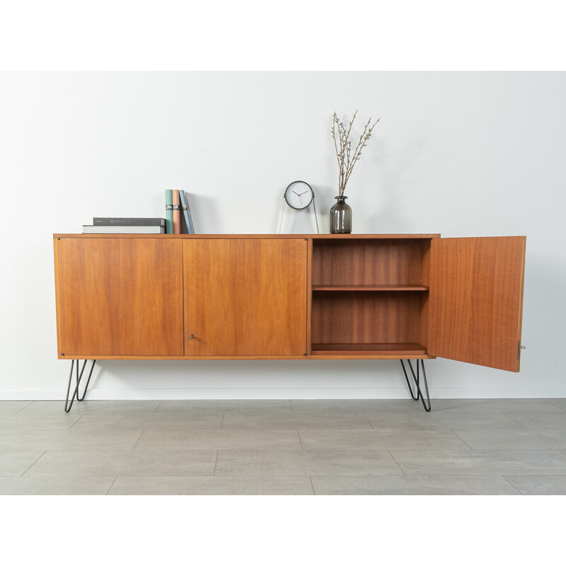 Credenza vintage in noce a tre ante, Germania 1960