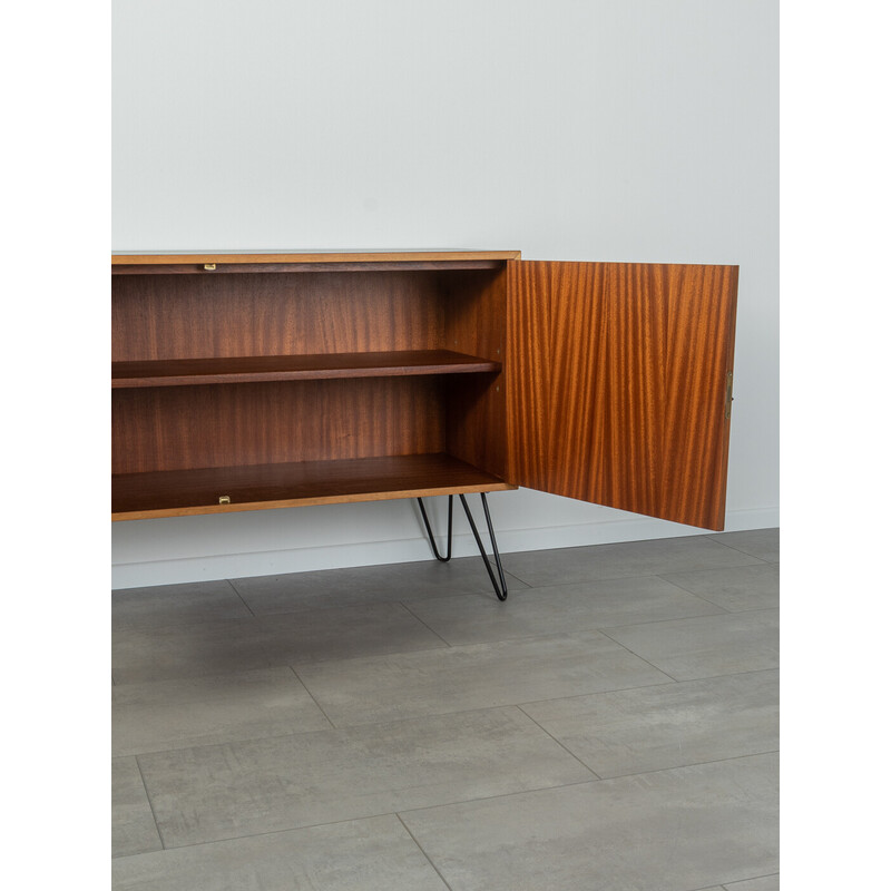 Credenza vintage in noce a due ante e quattro cassetti, Germania 1960