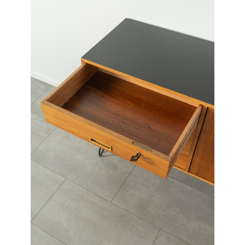 Vintage walnut sideboard with two doors and four drawers, Germany 1960s