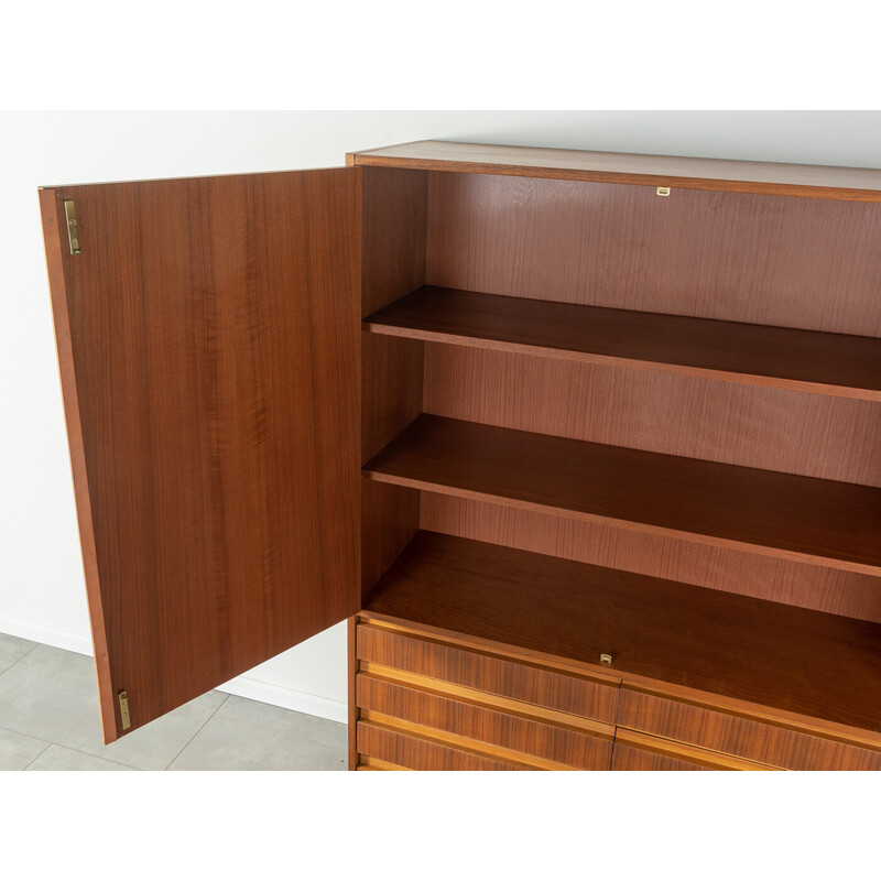 Vintage cabinet in walnut veneer with two doors, Germany 1960s