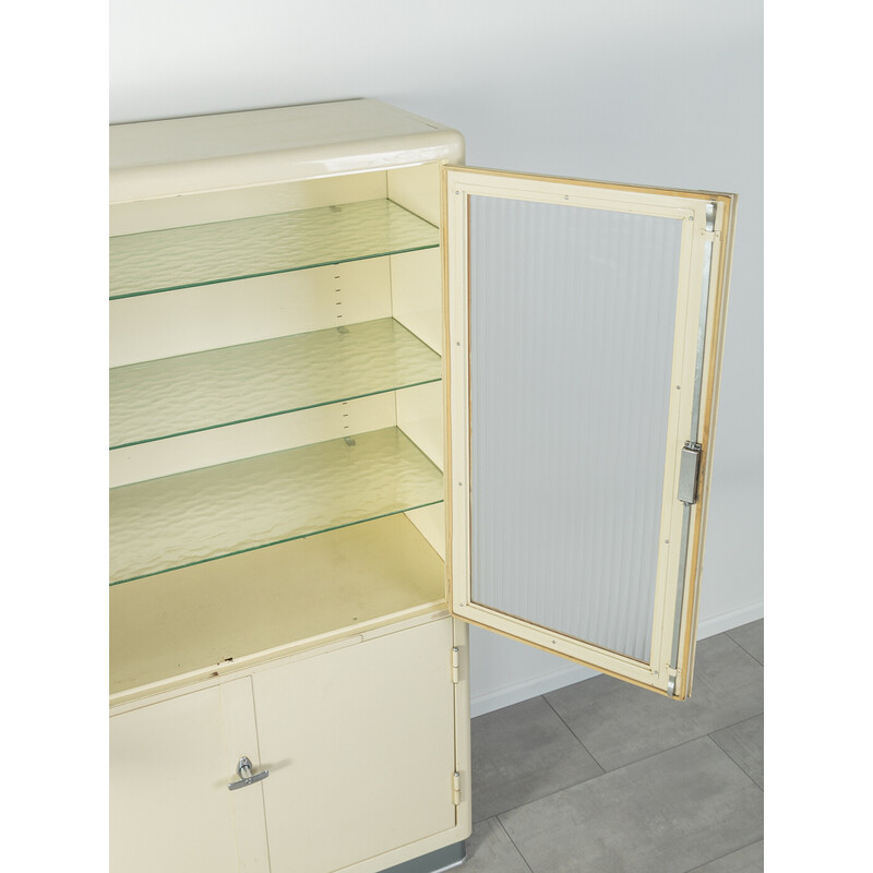 Vintage medicine cabinet with two glass doors by Maquet, 1950s