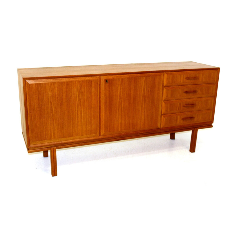 Enfilade scandinave vintage en teck, Suède 1960