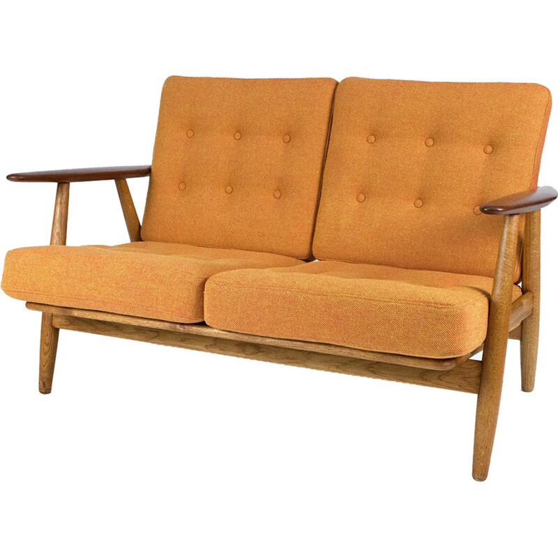 Orange "GE-240" cigar sofa, Hans J. WEGNER - 1950s