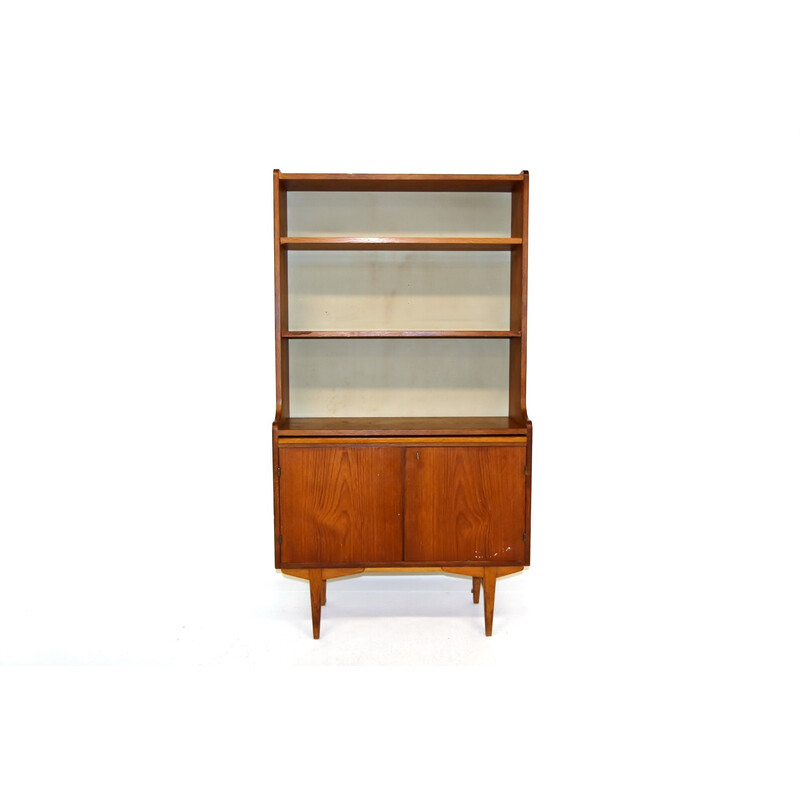 Vintage teak secretary with retractable top, Sweden 1960s