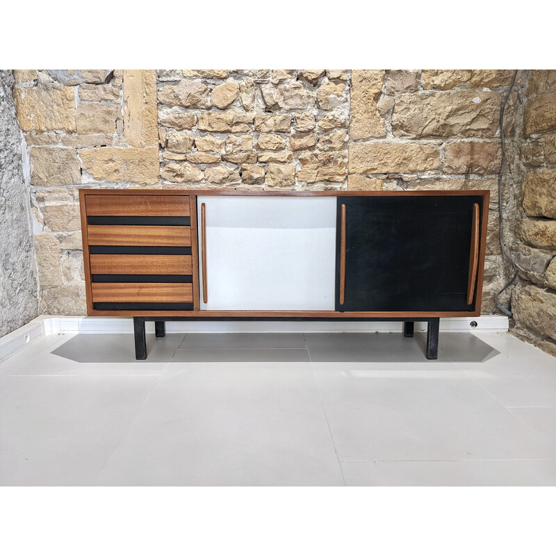 Vintage Cansado Sideboard aus Mahagoni mit Schubladen von Charlotte Perriand für Steph Simon, 1960