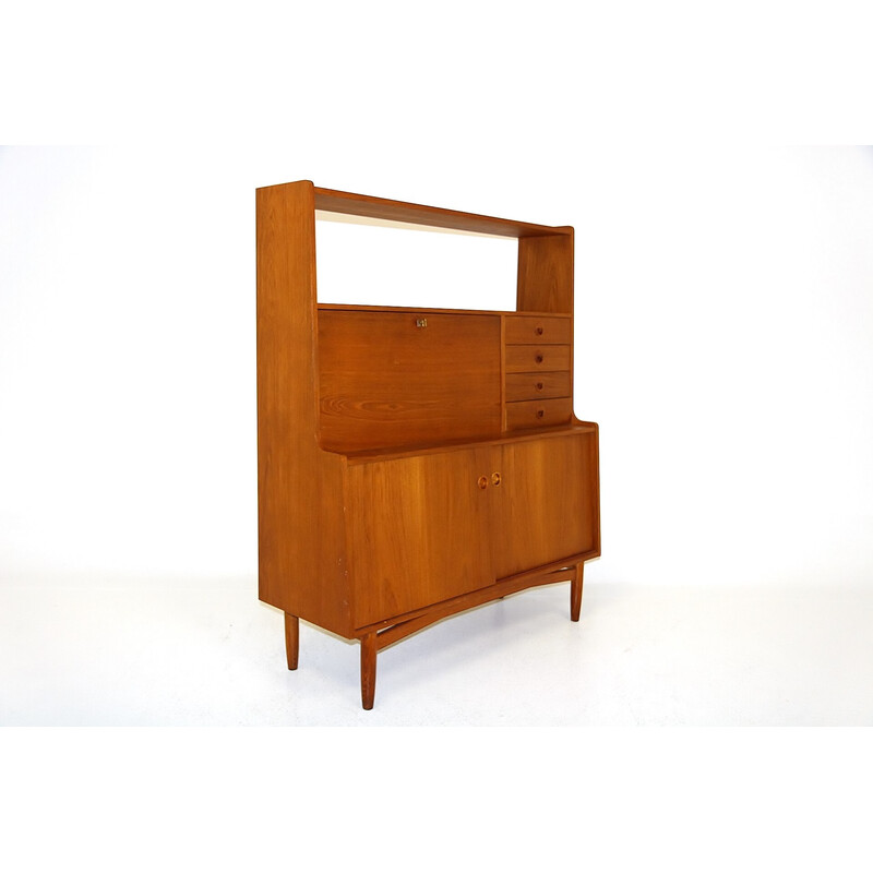 Vintage secretary in teak by Wirserums Nya Möbelfabrik Hultarp, Sweden 1960s