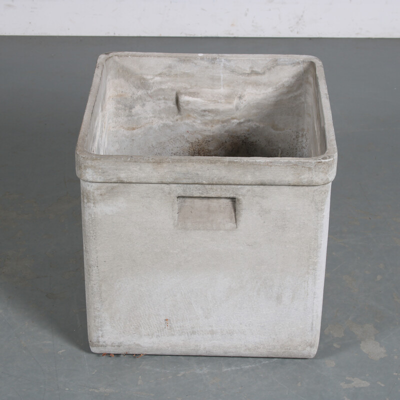 Mid century square cement planter by Willy Guhl, Switzerland 1960s