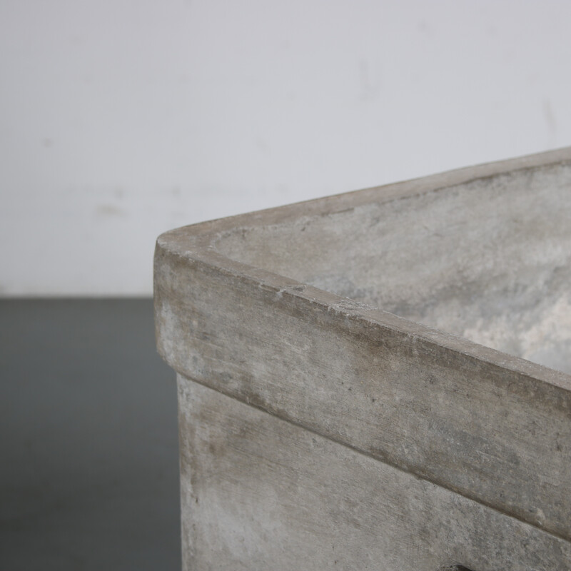 Mid century square cement planter by Willy Guhl, Switzerland 1960s