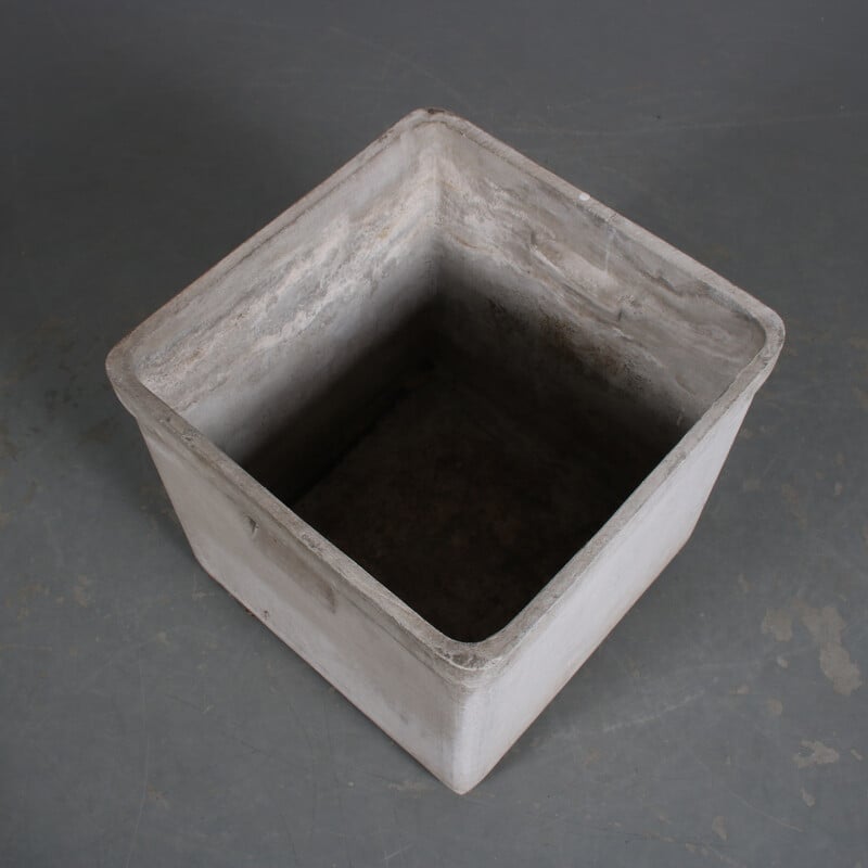 Mid century square cement planter by Willy Guhl, Switzerland 1960s