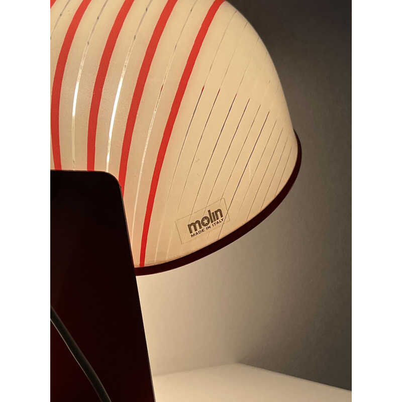 Vintage plastic desk lamp by Molin, Italy 1960s