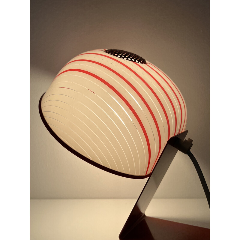 Lámpara de escritorio vintage de plástico de Molin, Italia 1960
