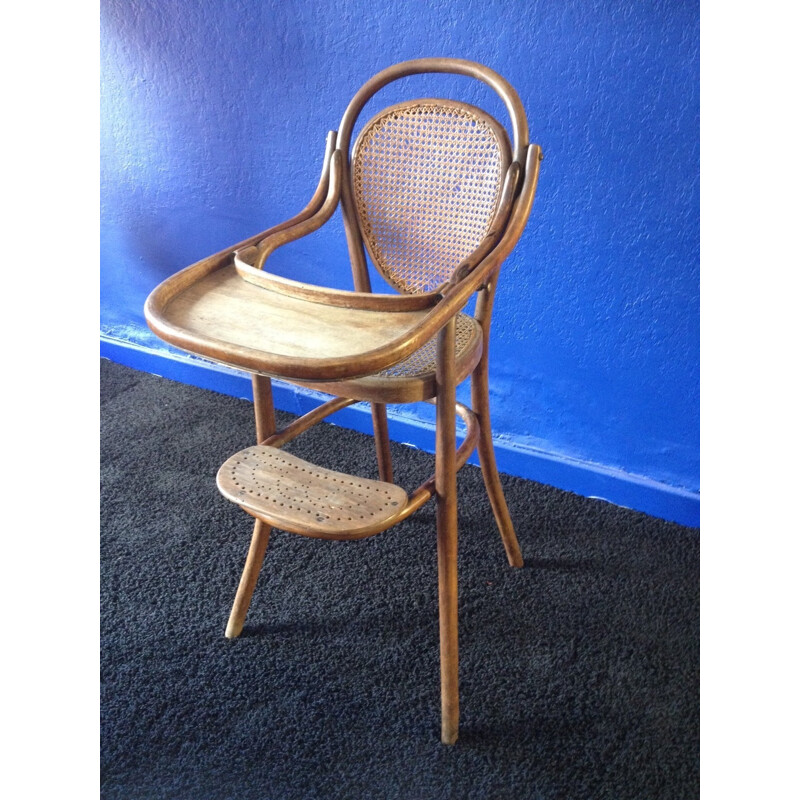 Thonet high chair in bented wood - 1930s