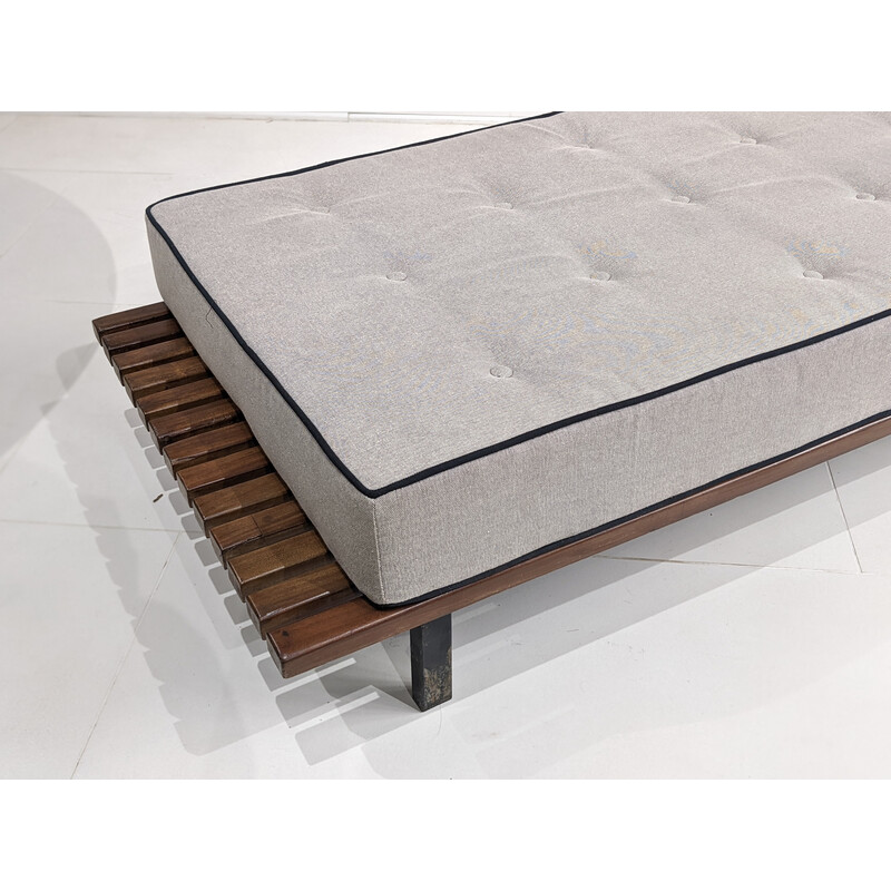 Banco-cama vintage de caoba de Charlotte Perriand, 1954