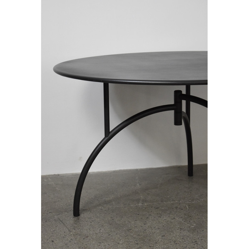 Vintage geëmailleerde stalen tafel van Philippe Starck voor Driade, Italië 1981